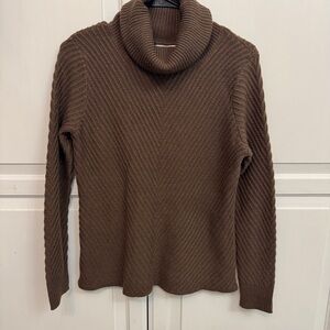 New York & Company Chocolate Brown Cowl Neck Sweater size M.
